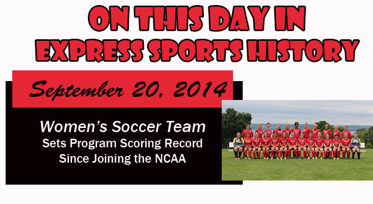 'On This Day' Women's Soccer Team Ties Scoring Record