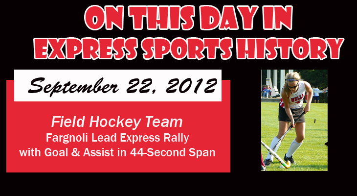 'On This Day' Fargnoli Ties Field Hockey Game Late and Assists on Winner Over Becker