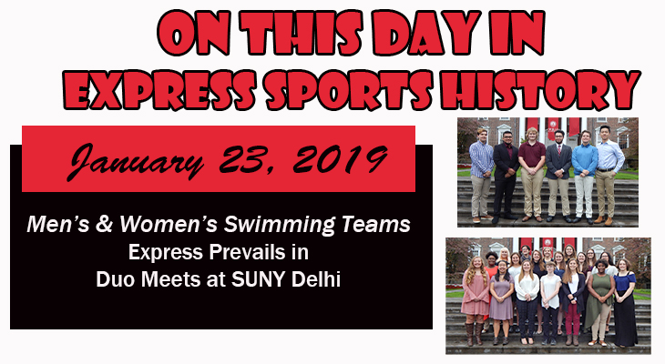 'On This Day' Express Swimming Teams Claim Duo Meet against SUNY Opponent