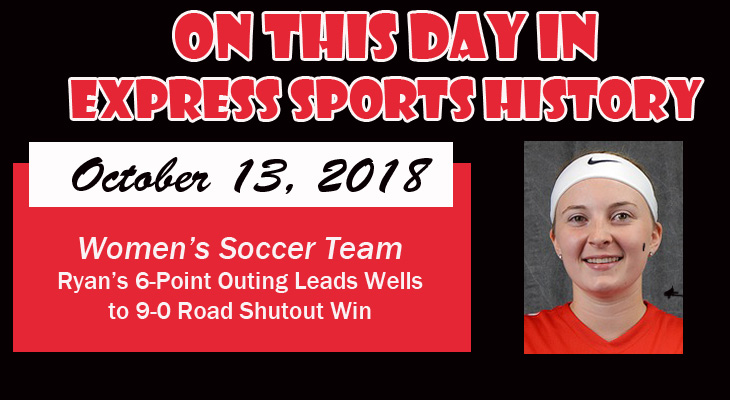 'On This Day' Women’s Soccer Team Scores Nine on the Road for Shutout Win
