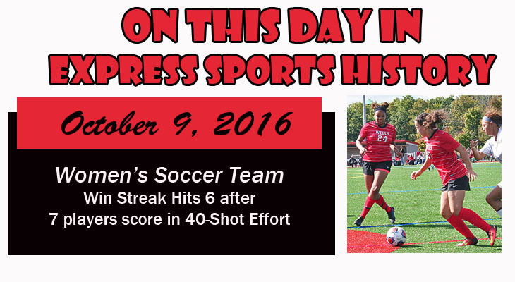 'On This Day' Women’s Soccer Team Win Streak Hits 6 with 40-Shot Barrage