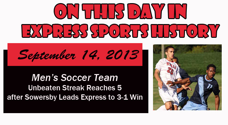 'On This Day' Sowersby Powers Men’s Soccer Team’s Unbeaten Streak to 5