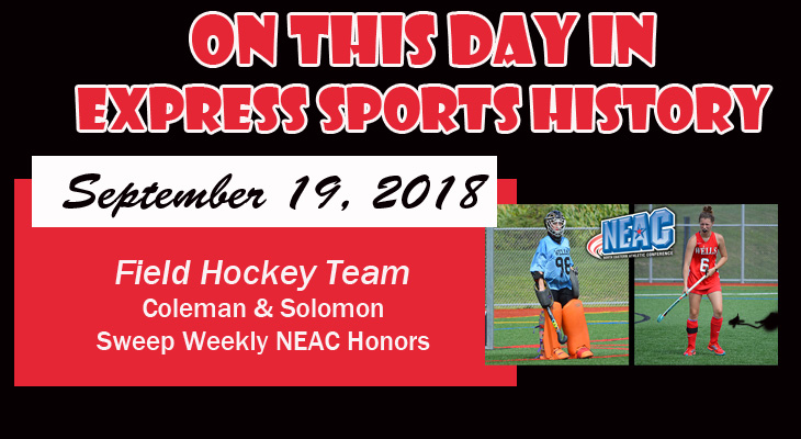 'On This Day' Wells Pair Sweep NEAC Field Hockey Weekly Honors