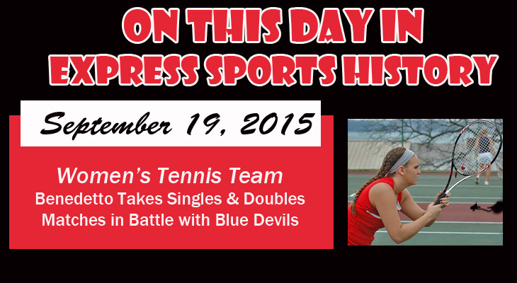'On This Day' Benedetto Wins Top Singles & Doubles Spots in Battle with Fredonia