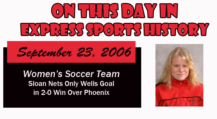 'On This Day' Women’s Soccer Team Nets Fourth Win on Sloan Game Winner