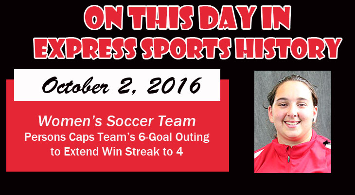 'On This Day' Persons Rounds Out Women’s Soccer Team's Scoring as Streak Reaches 4