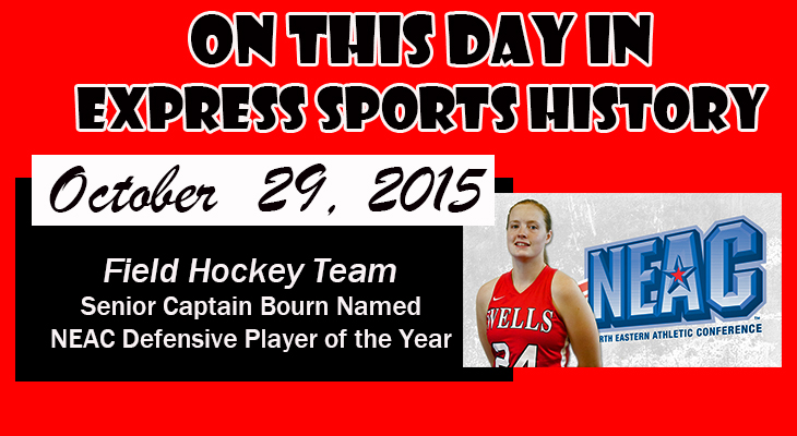 'On This Day' Field Hockey Senior Captain Bourn Named NEAC Defensive Player of the Year
