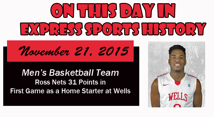 'On This Day' Ross Nets 31 Points in First Home Start for Men’s Basketball Team