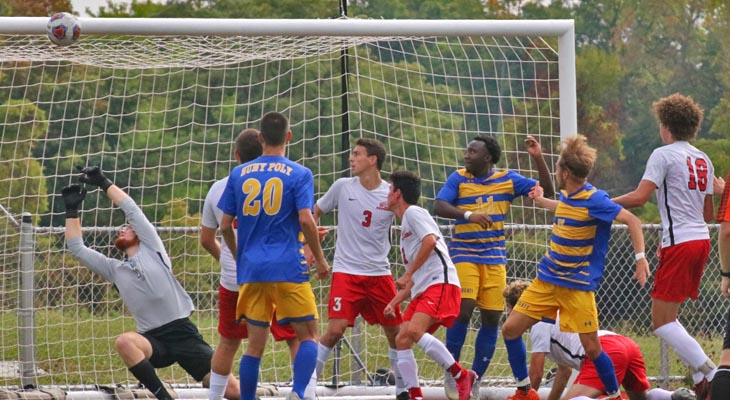 Men’s Soccer Team Opens Conference Play with OT Loss