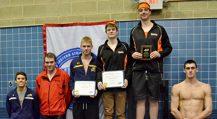Men's Swimming Third At NEAC's After Day Two