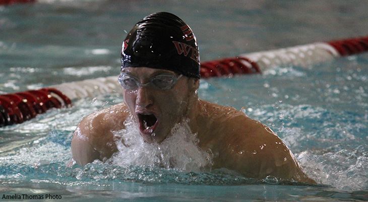 Men's Swimmers Make Marks On Record Boards In Dual Meet