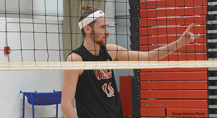 First Win Of Season For Wells Men's Volleyball