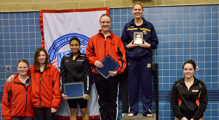 Women's Swimming Competes at NEAC Championships
