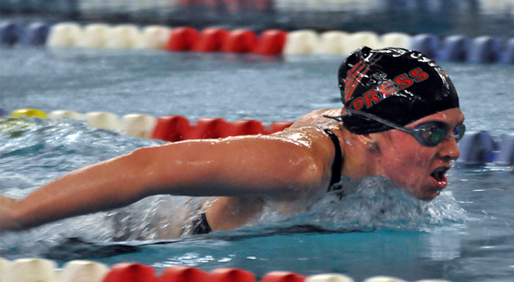 Eleven "First's" Lead Women's Swimming Past Lions