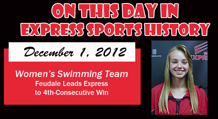 'On This Day' Feudale Leads Women’s Swimming Team to Fourth-Consecutive Win