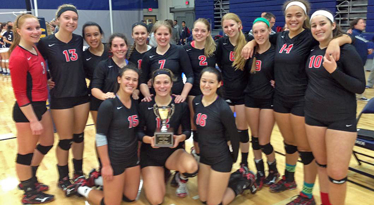 Women's Volleyball Defeats Ithaca, Hoists The Cayuga Cup