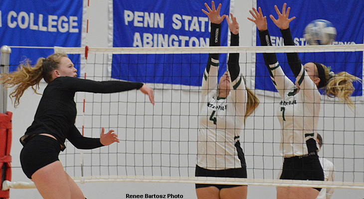 Women's Volleyball Starts NEAC Play With Win