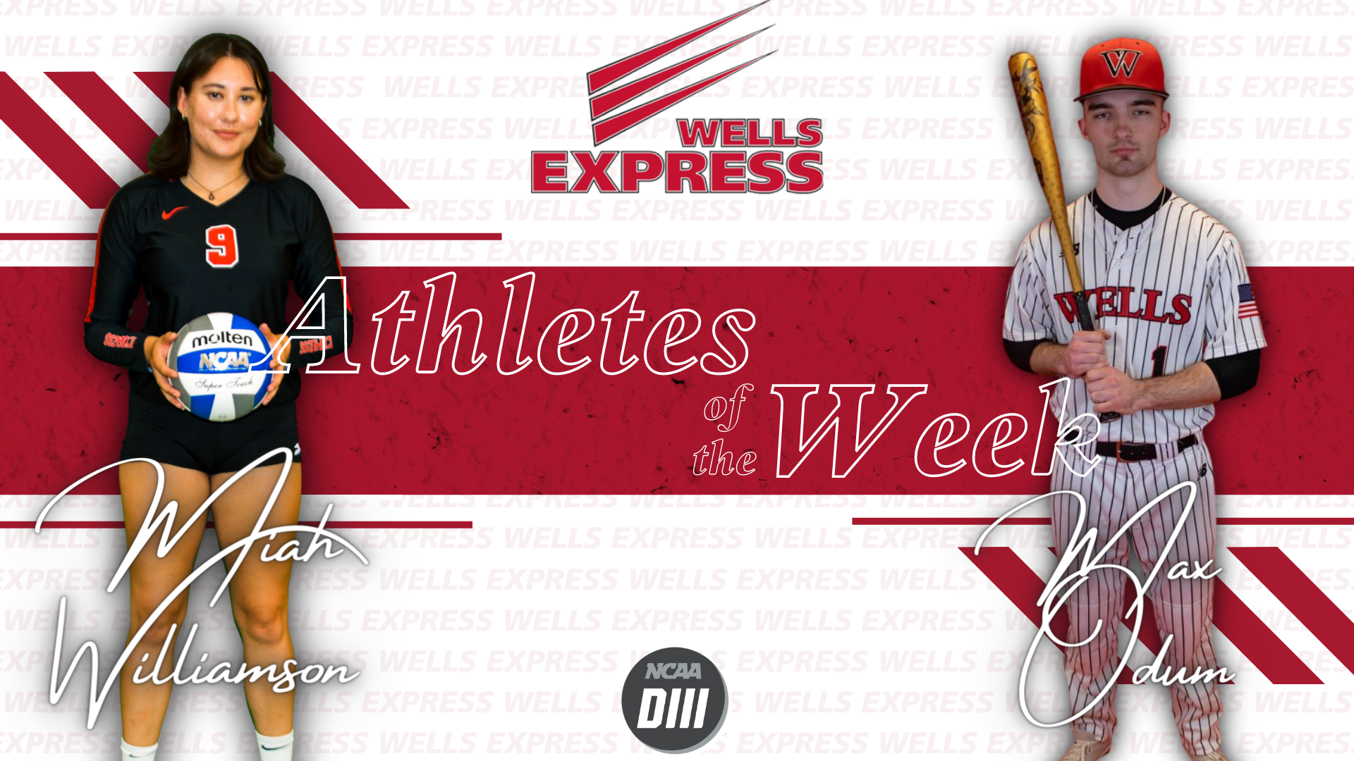 Miah Williamson and Zack odum athletes of the week