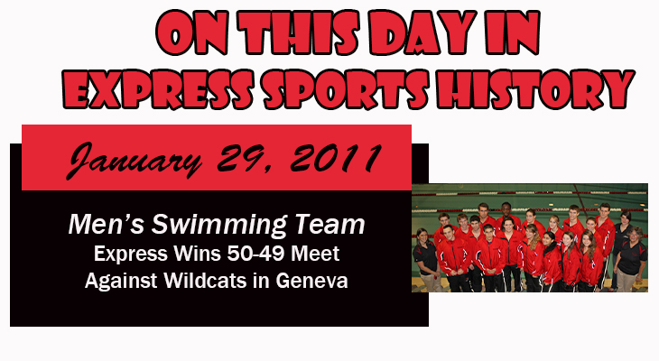'On This Day' Express Men’s Swimmers Come Away Winners in Closest of Meets