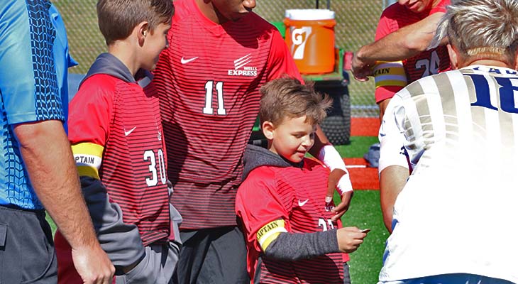 Men's Soccer Team Pays Tribute to Child Cancer Survivor