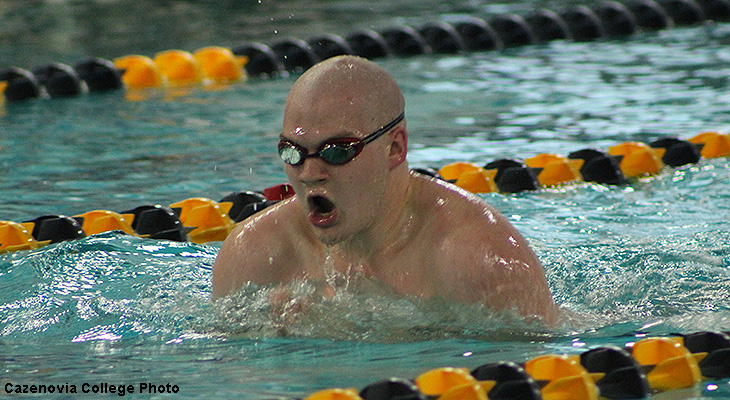 Men's Swimming Leads NEAC Meet After Day 1