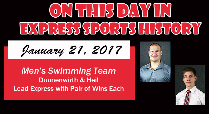 'On This Day' Men’s Swimming Team Caps 16-17 Duals with Win