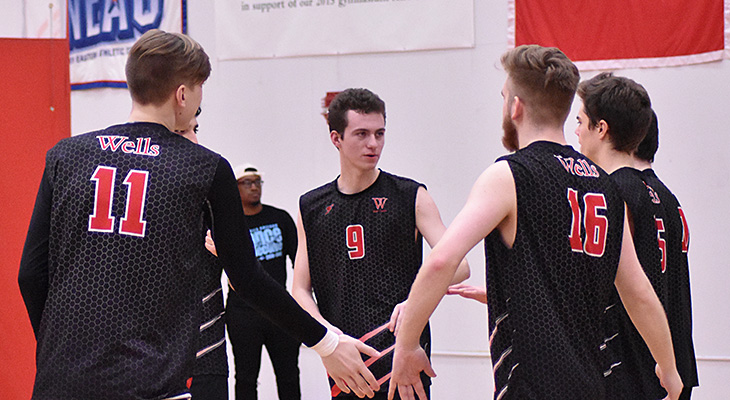 NEAC Semifinal Victory For Wells Men's Volleyball