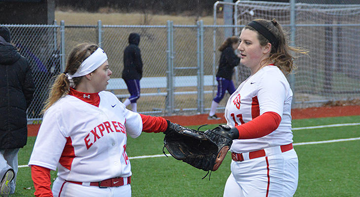 Softball Drops Pair; Saturday's Games Moved To Friday