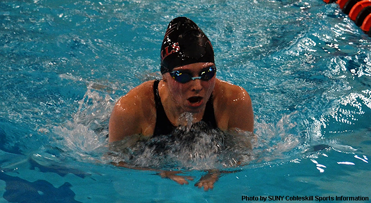 Women's Swim Stands Third After Day One At NEACs