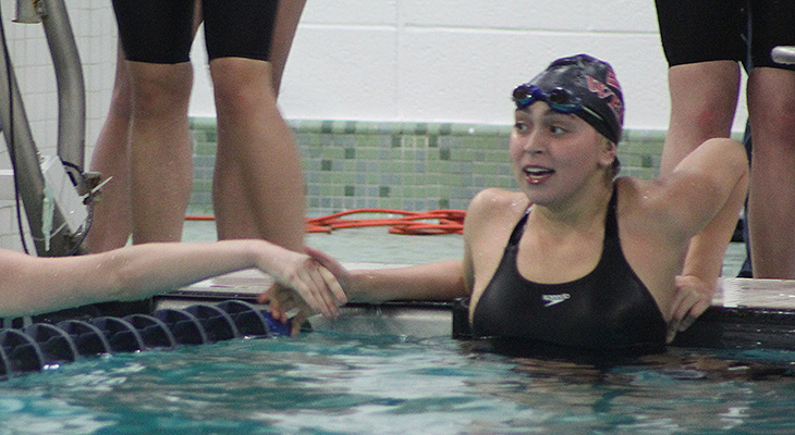 Women's Swimming Holds On To Third Place At NEAC Meet