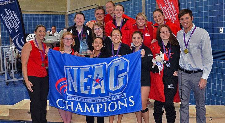 Record-Breaking Weekend Ends with NEAC Women’s Swimming Championship for Wells