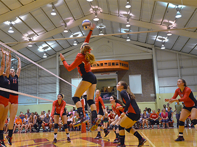 Women’s Volleyball Silenced In NEAC Pool Play