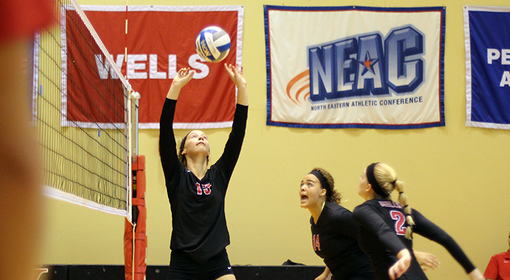 Women's Volleyball Completes 4-0 Weekend In NEAC Play