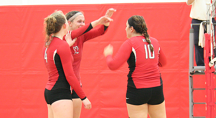 Perfect Weekend As Women's Volleyball Opens NEAC Play With Three Wins